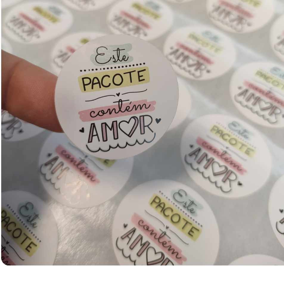 Adesivos redondos personalizados