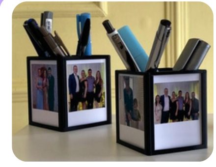 Porta Canetas com foto (polaroides)