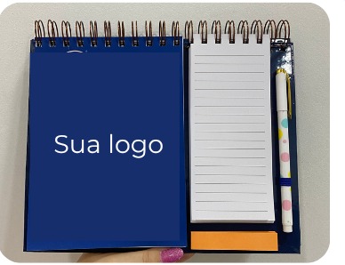 Caderno personalizado com bloco de anotações